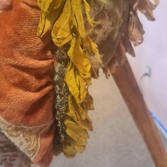 Magnolia Pearl Orange and Green Shoulder Bag with Fringe - Picture 7 of 9